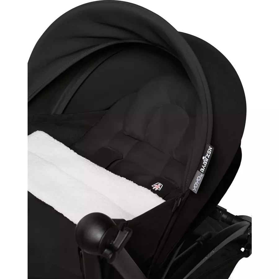 BABYZEN Kinderwagen YOYO2 0+ Black mit Neugeborenenaufsatz und Textilset Black