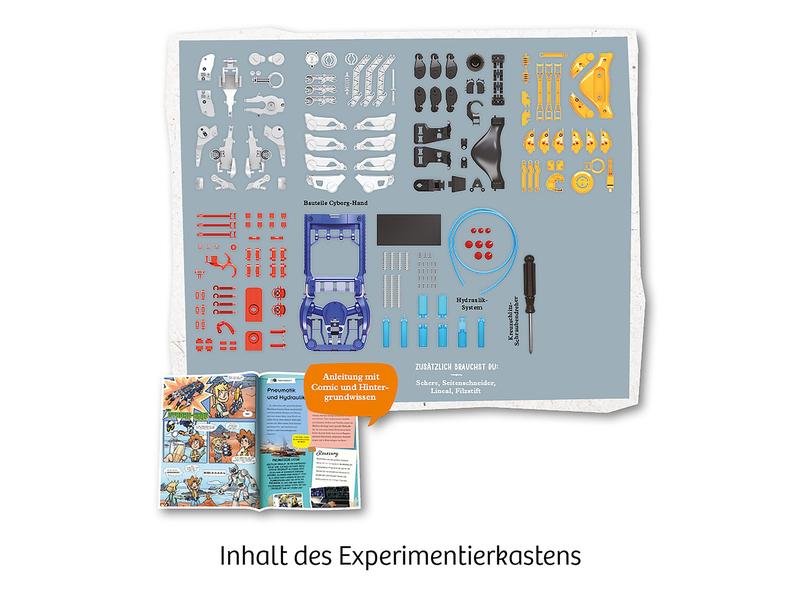 Kosmos Experimentierkasten Cyborg-Hand Hydraulisch gesteuerte XXL-Roboter-Hand, mit der man greifen, heben und sogar schreiben kann