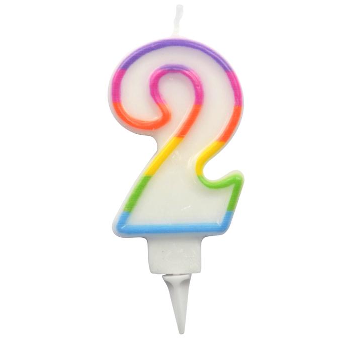BOUGIE ANNIVERSAIRE CHIFFRE 2