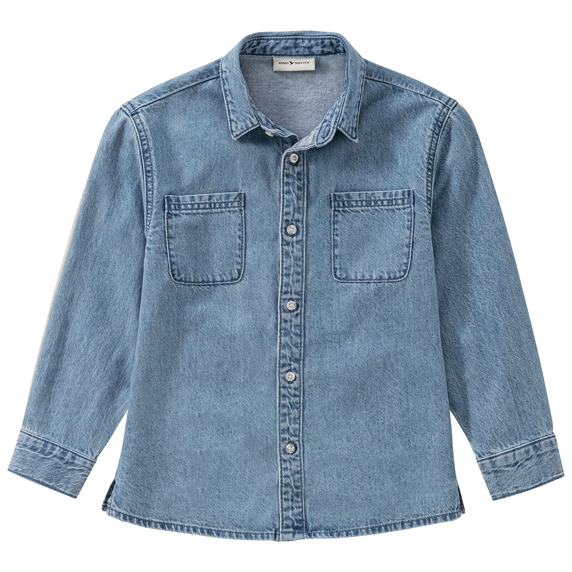 Jonas Nielsen Jungen Jeanshemd mit Rückenprint hellblau