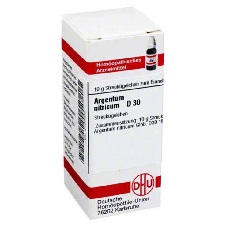 DHU Argentum nitricum D 30 Globuli, 10 g