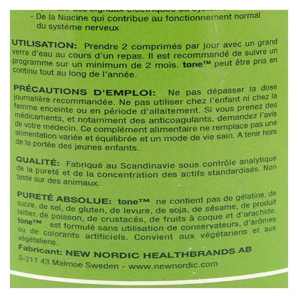 Novos comprimidos Nordic Audition Tone 180