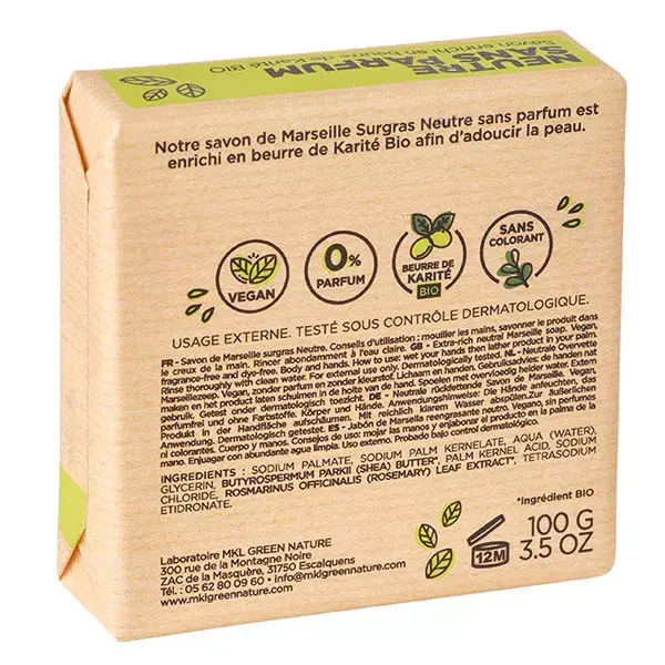 Sabonete de Marselha MKL Green Nature sem perfume 100g