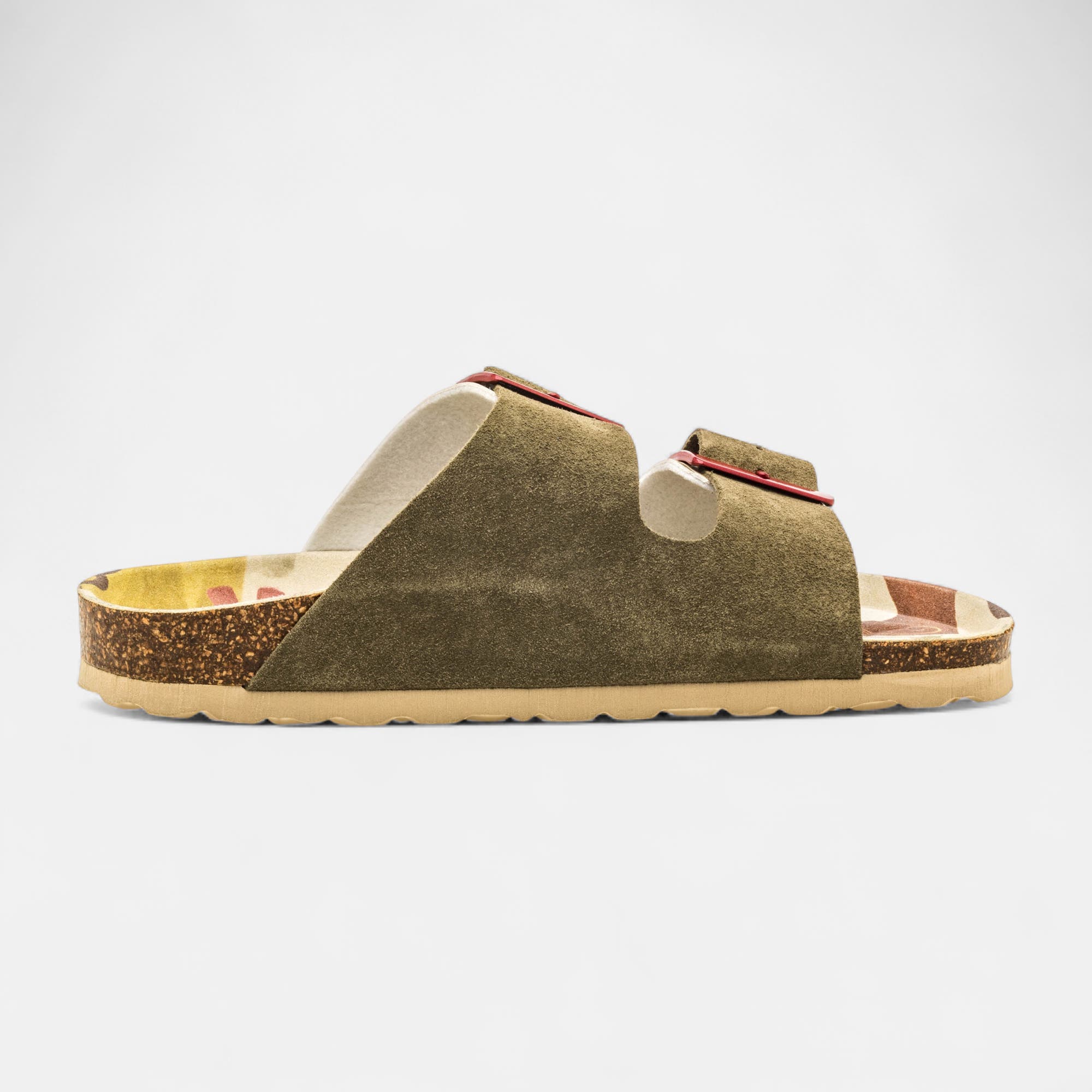 Mules semelle liège Femme kaki