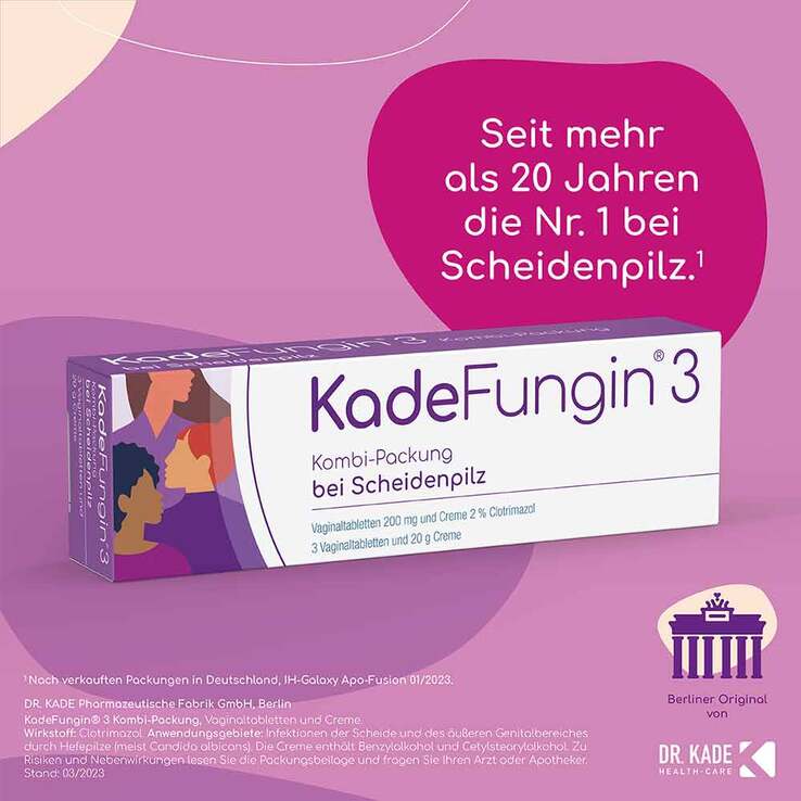 KadeFungin 3 Kombi-Packung 20 g Creme + 3 Vaginaltabletten, 1 St