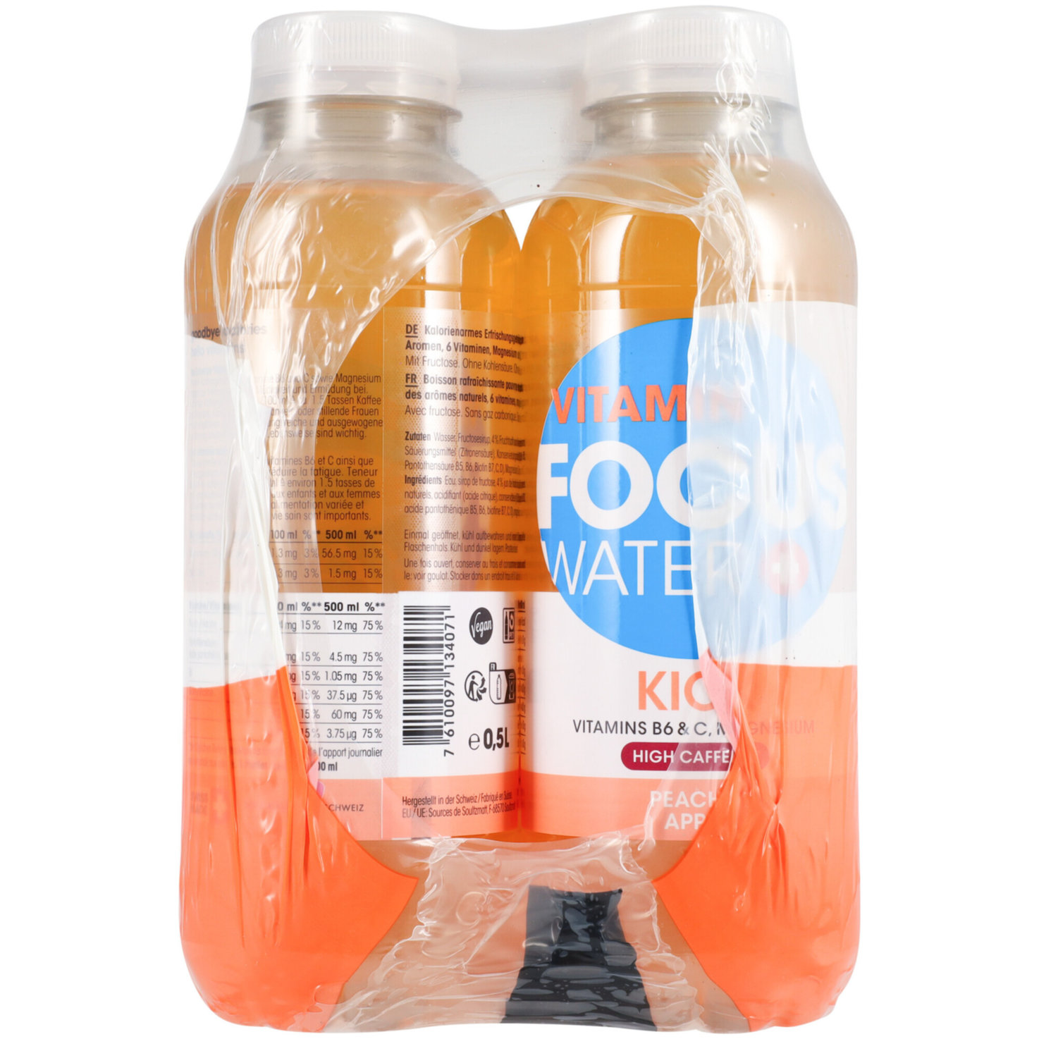 FOCUSWATER Kick Pfirsich & Apfel 6x50cl -300cl