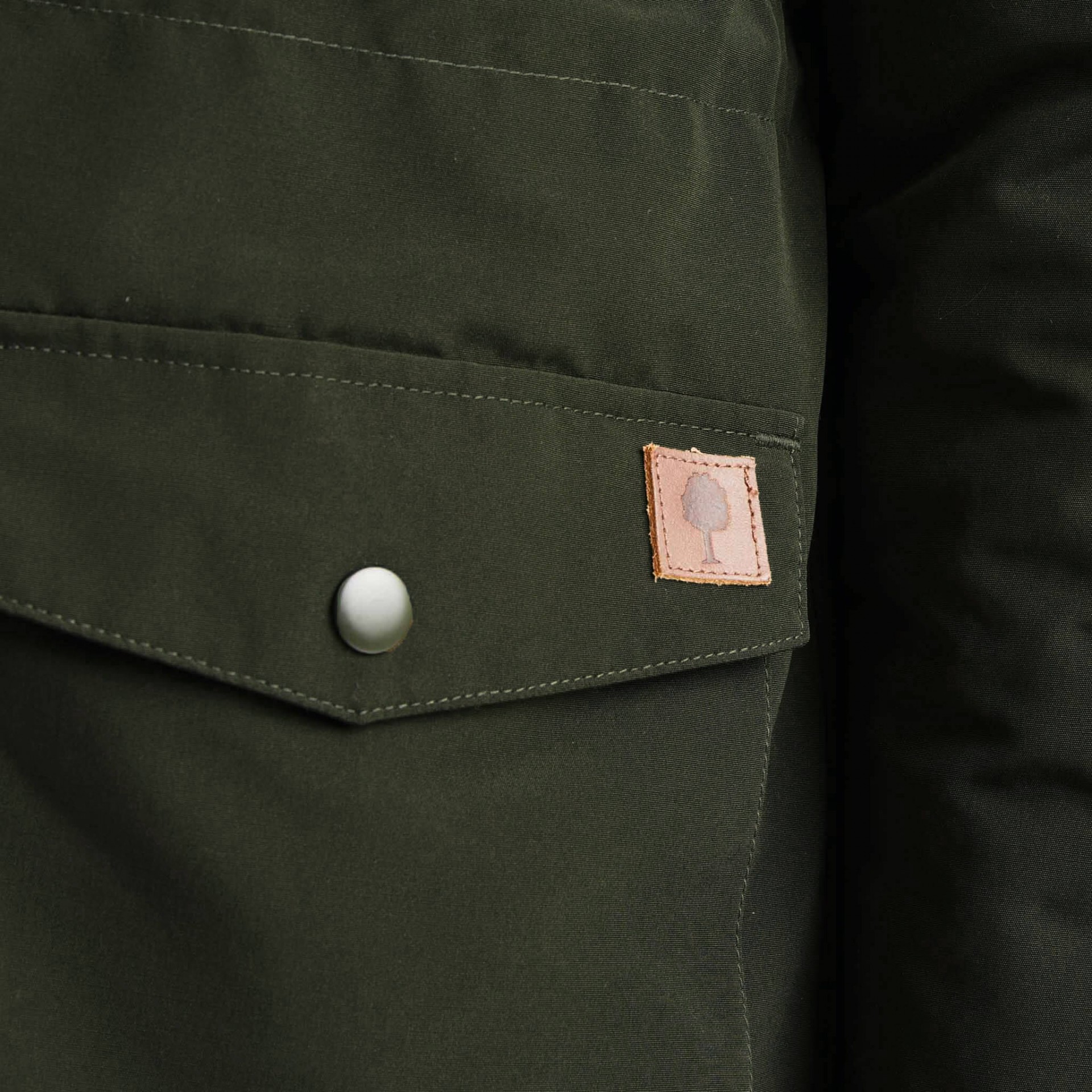 Parka kaki coton et polyester recyclé - modèle Vernon