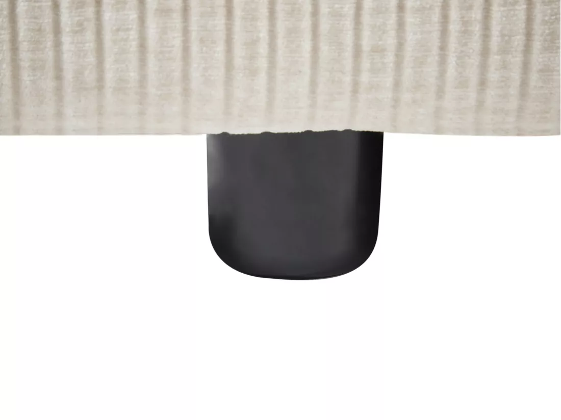 Canapé d'angle droit relax électrique en velours côtelé beige TIRONO de Maison Céphy