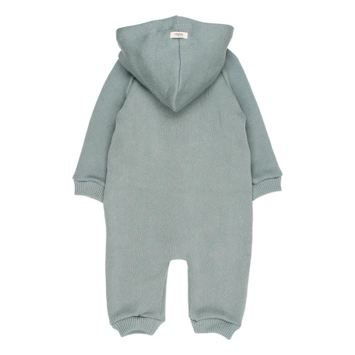Búho Combinaison à Capuche Molleton Bio | Bleu gris