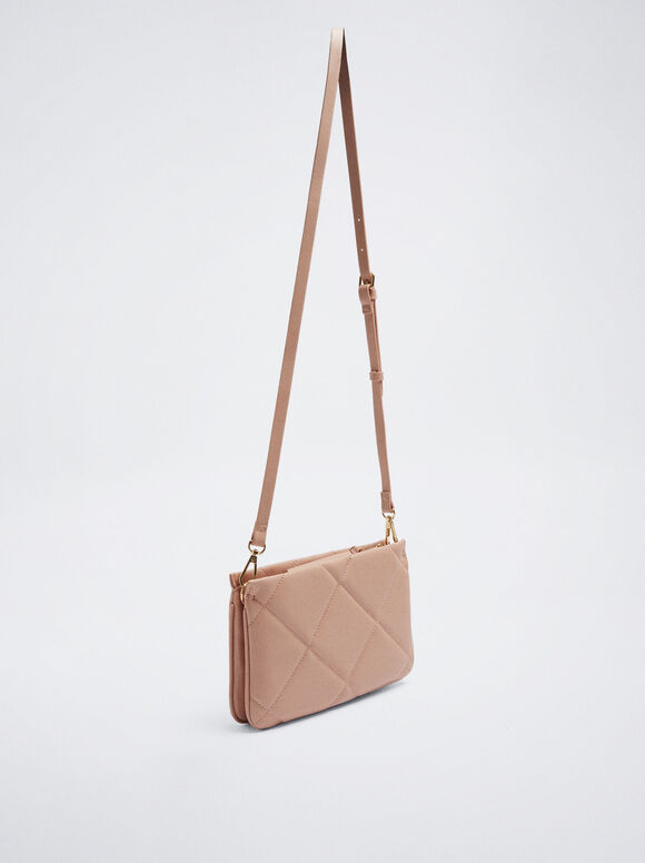 Bolsa de ombro acolchoada - Rosa