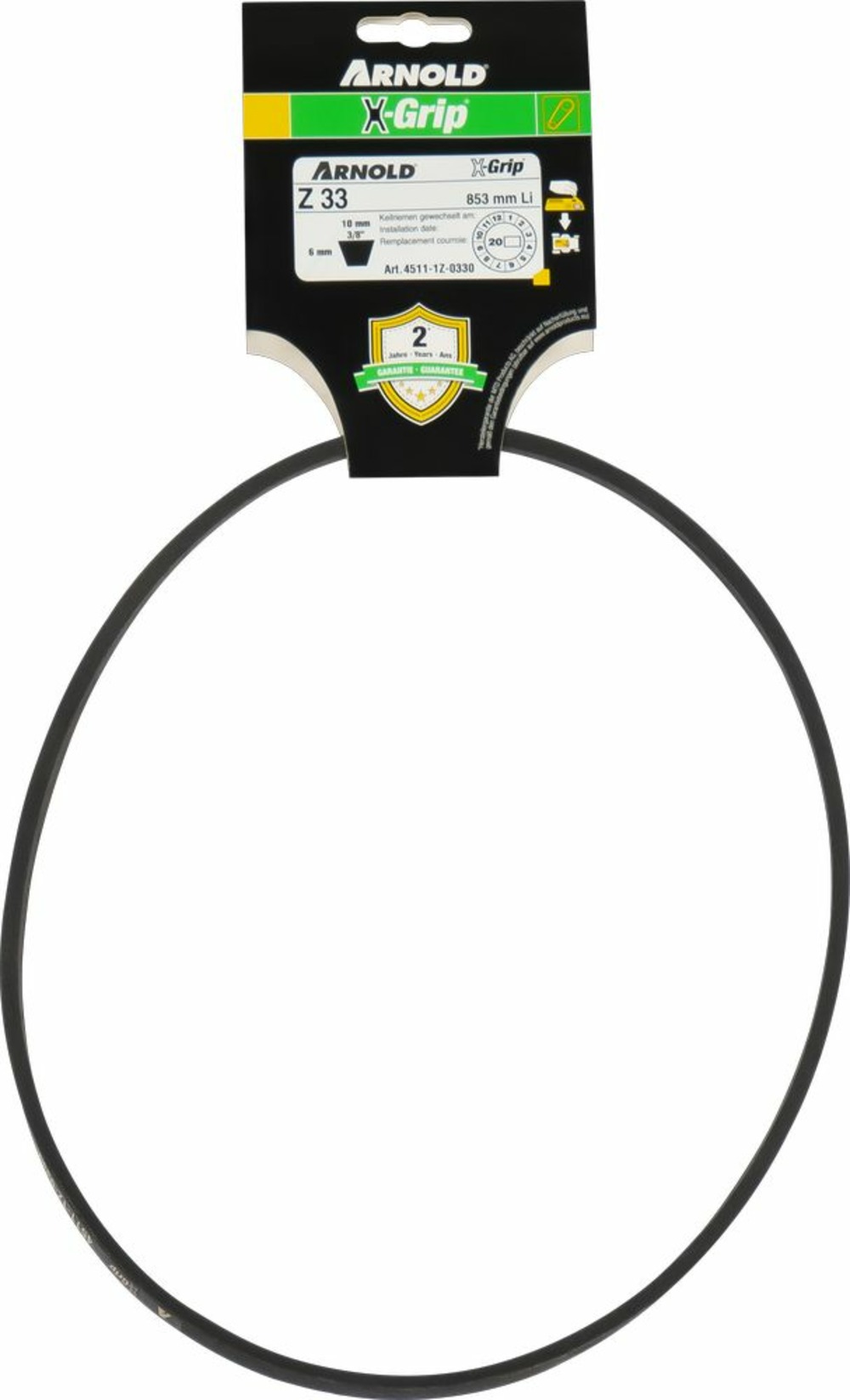 Courroie trapézoïdale x-grip v de type z 33