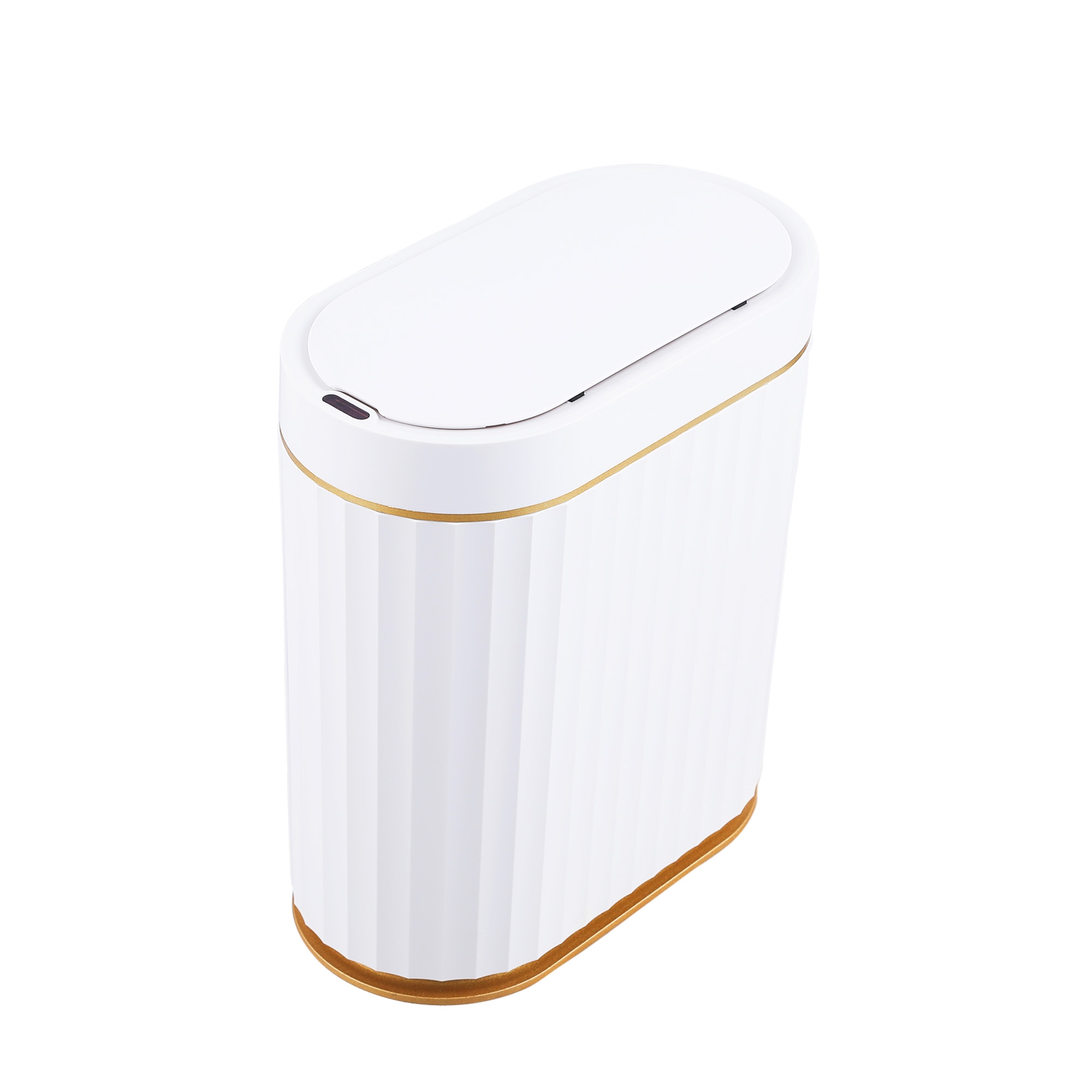 Abfalleimer mit Sensor 7L weiss/gold