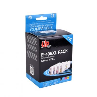 Cartouche compatible Epson 405XL Valise - pack de 4 - noir, jaune, cyan, magenta - Uprint