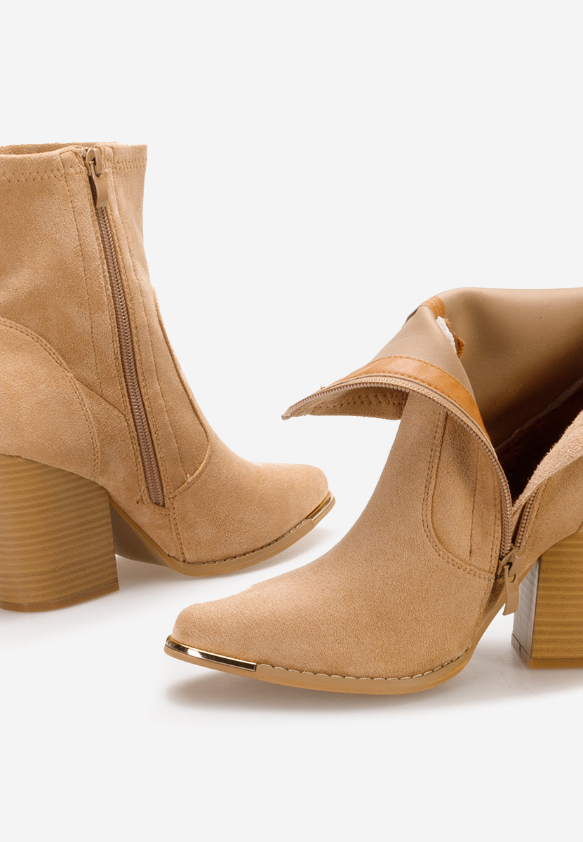 Bottines à gros talon kaki Oviesa