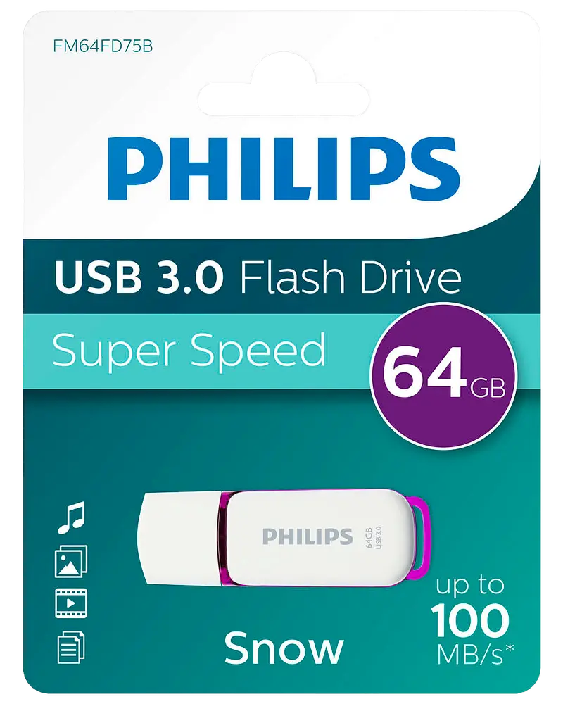 PHILIPS USB-flash drive 64GB Snow edition 3.0