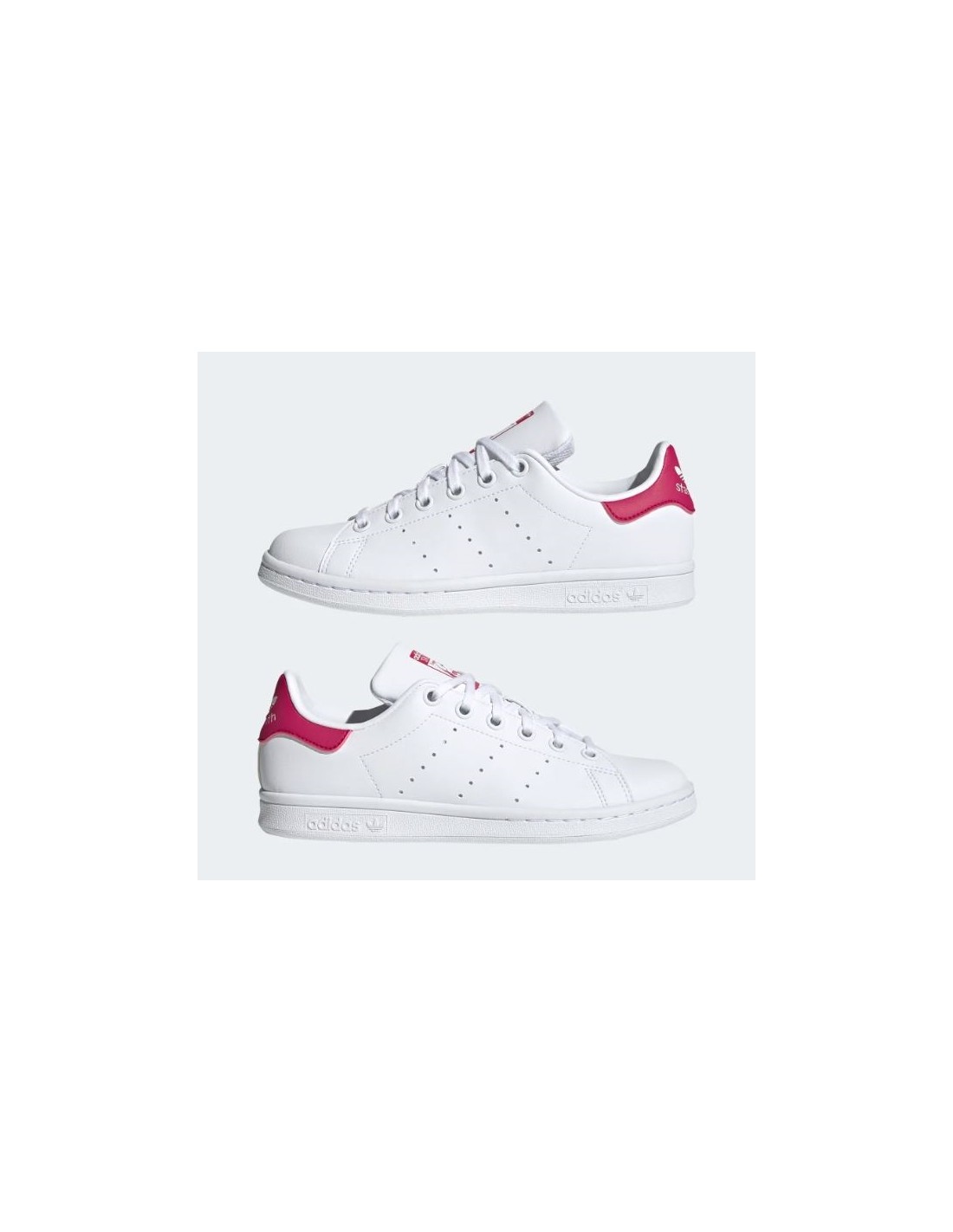 adidas Sneakers Femme Stan Smith J Vegan Blanc Rose