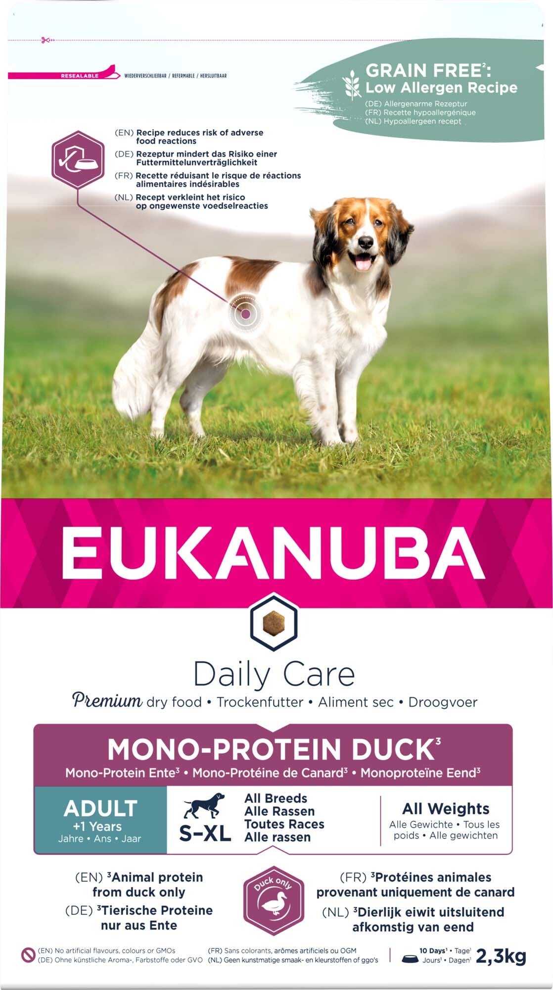 Eukanuba hondenbrokken Mono Protein adult eend 2,3 kg
