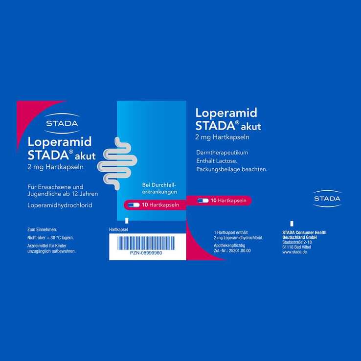 Loperamid STADA® akut 2 mg Hartkapseln, 10 St