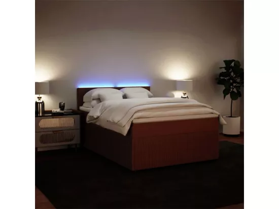 Sommier à lattes de lit avec matelas Rose 140x190 cm Velours