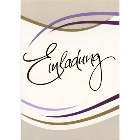 Taunus Verlag Einladungskarte neutral mit Goldschrift 5er Set, sortiert