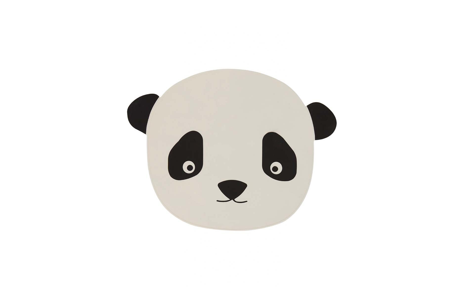 Kindertischset Panda Schwarz/WeissTischset aus Silikon