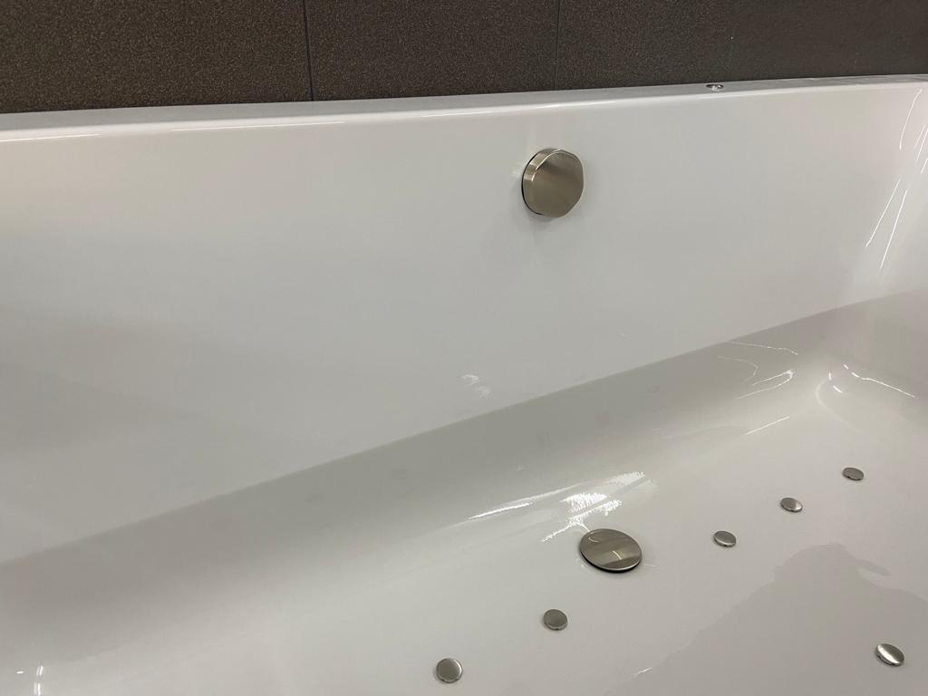 Lambini Designs Round bubbelbad 190x90cm elektronisch 12 aerojets RVS