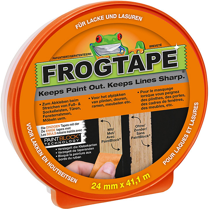 Ruban de masquage brillant Frogtape 41,1 m x 24 mm - 1 rouleau