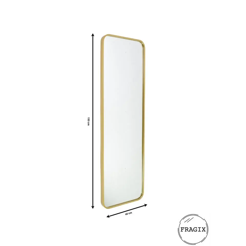 Fragix Boston Passpiegel - Goud - Metaal - 150x40