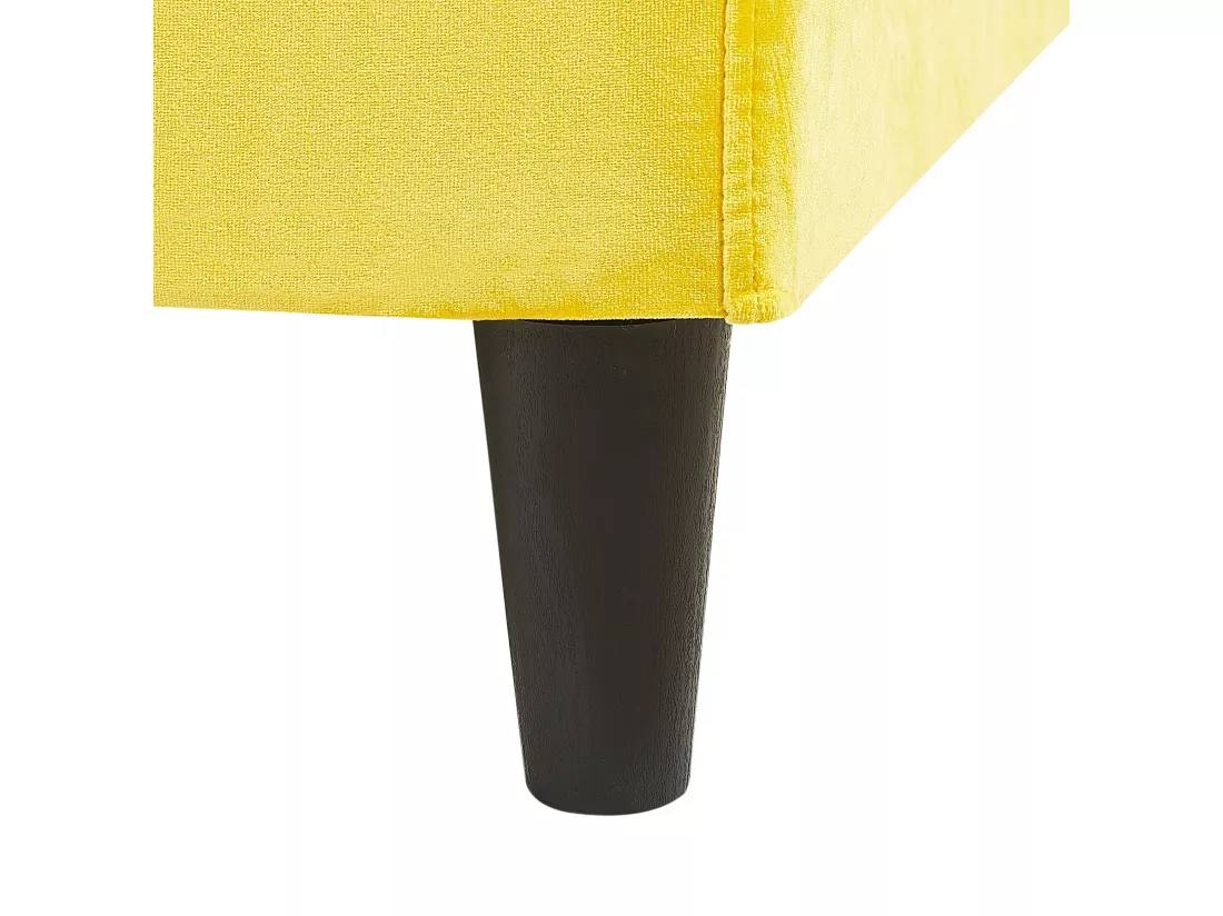 Revêtement de cadre de lit Velours FITOU 160 x 200 cm Jaune