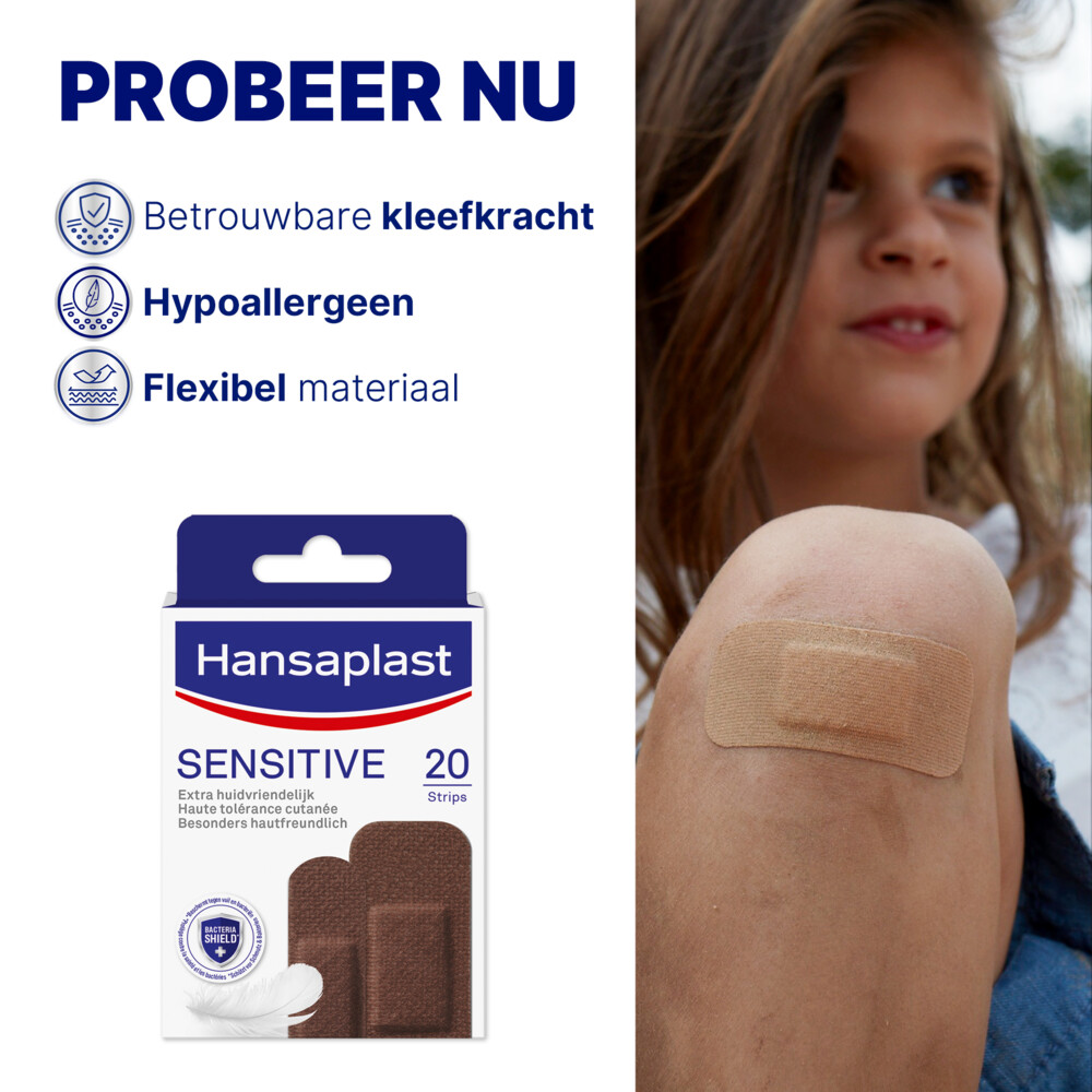Hansaplast Sensitive Pleister Dark20 stuks