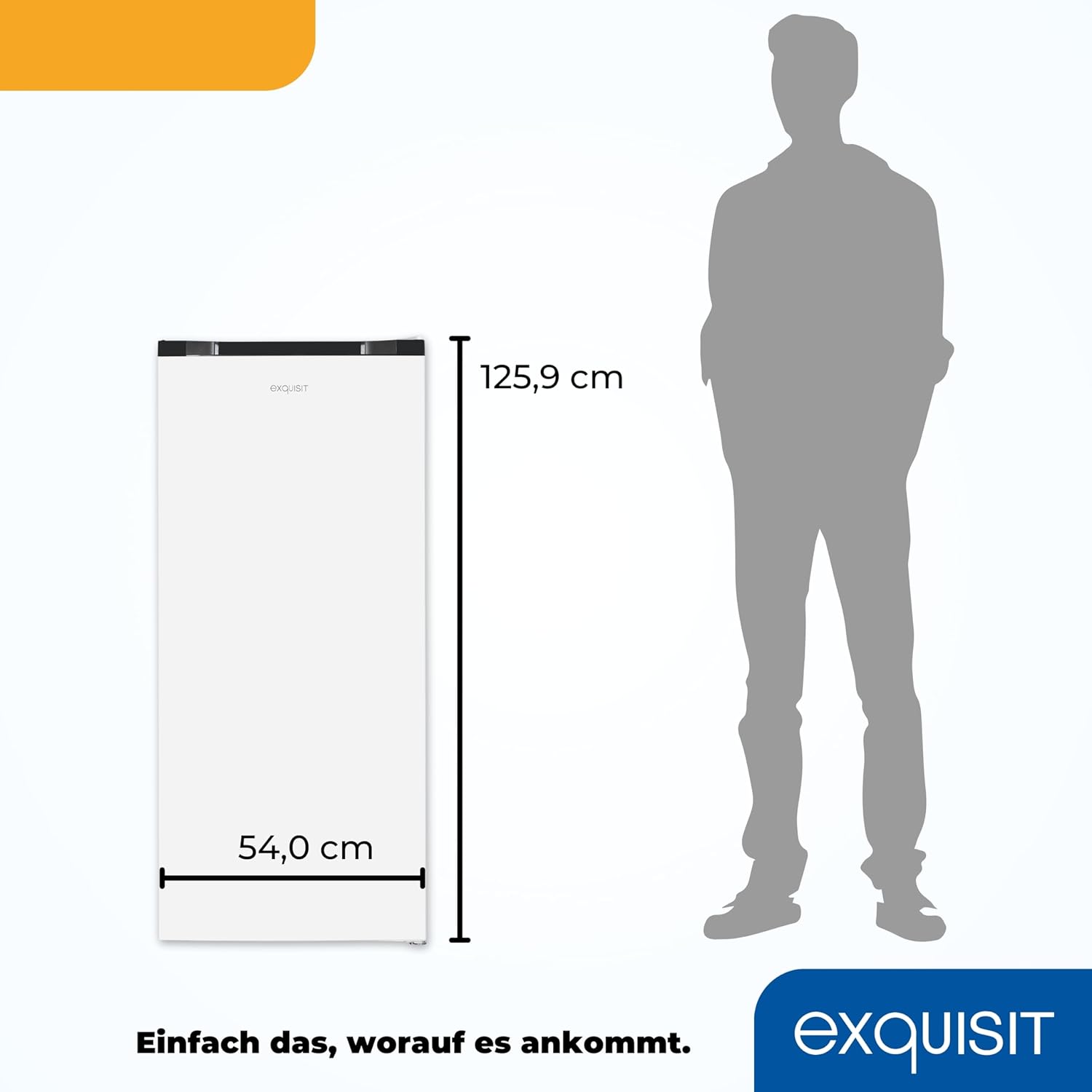 Exquisit Gefrierschrank, Tiefkühlschrank, 145 Liter, 55 cm breit, Gefrierschrank gross, 4-Sterne-Gefrierfach, GS5145-051D weiss