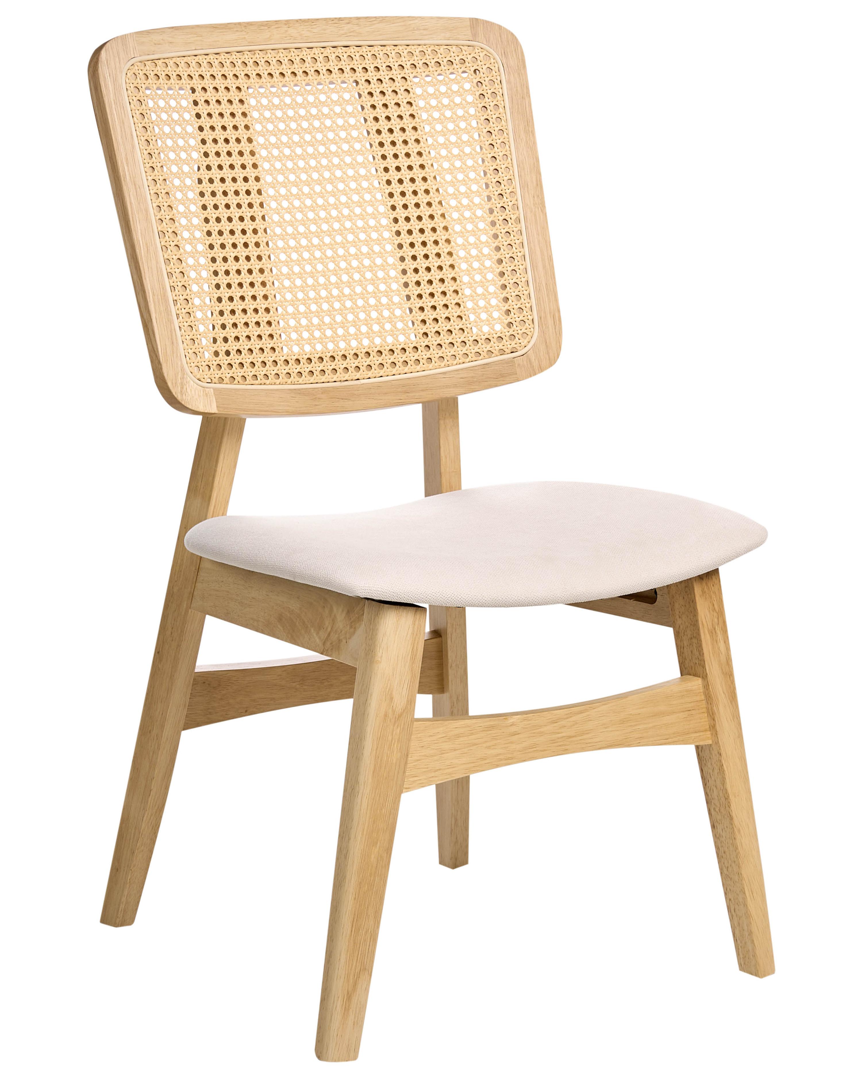 Set van 2 eetkamerstoelen ALCOVA Hout Lichtbruin