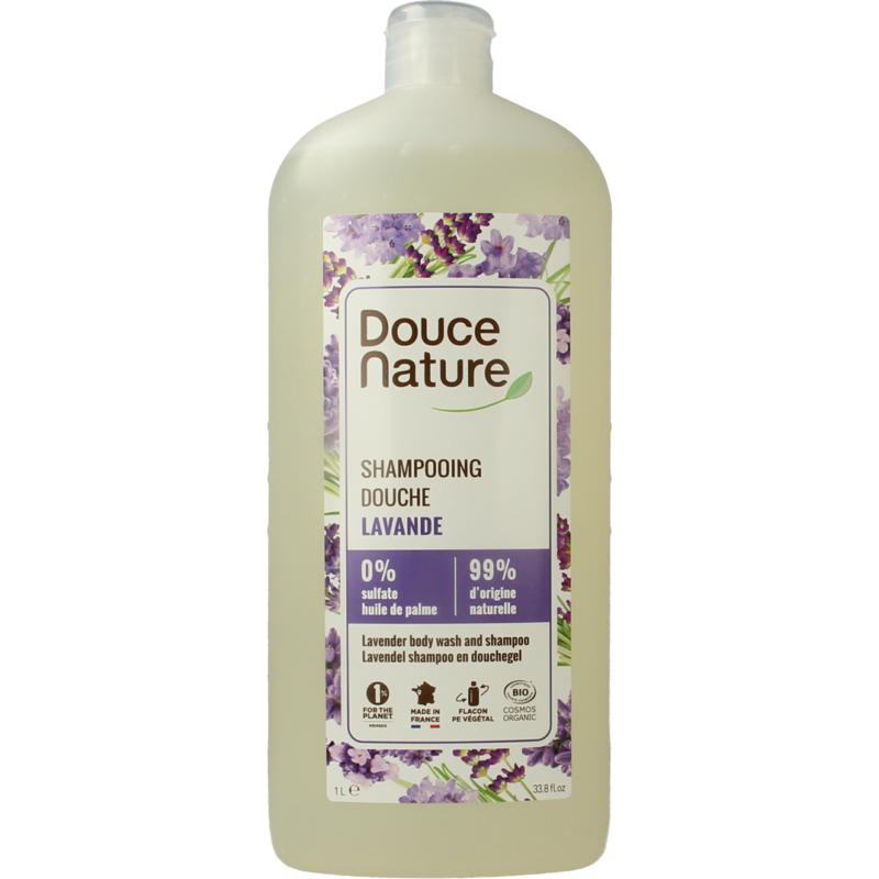 Douce Nature Douchegel & shampoo lavendel b io (1000 ml)