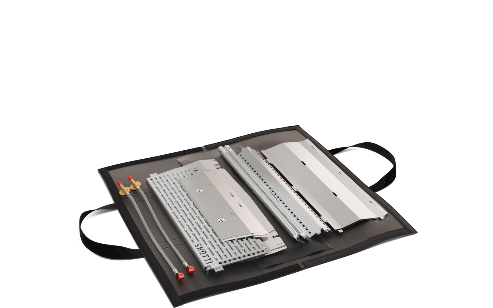 Skotti Tischgrill Grill Max  für Gaskartusche / Holz / Holzkohle