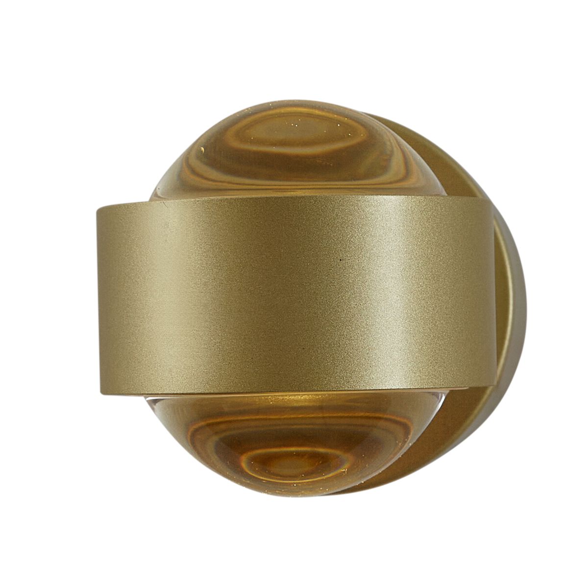 Design wandlamp messing incl. LED IP44 - Lens