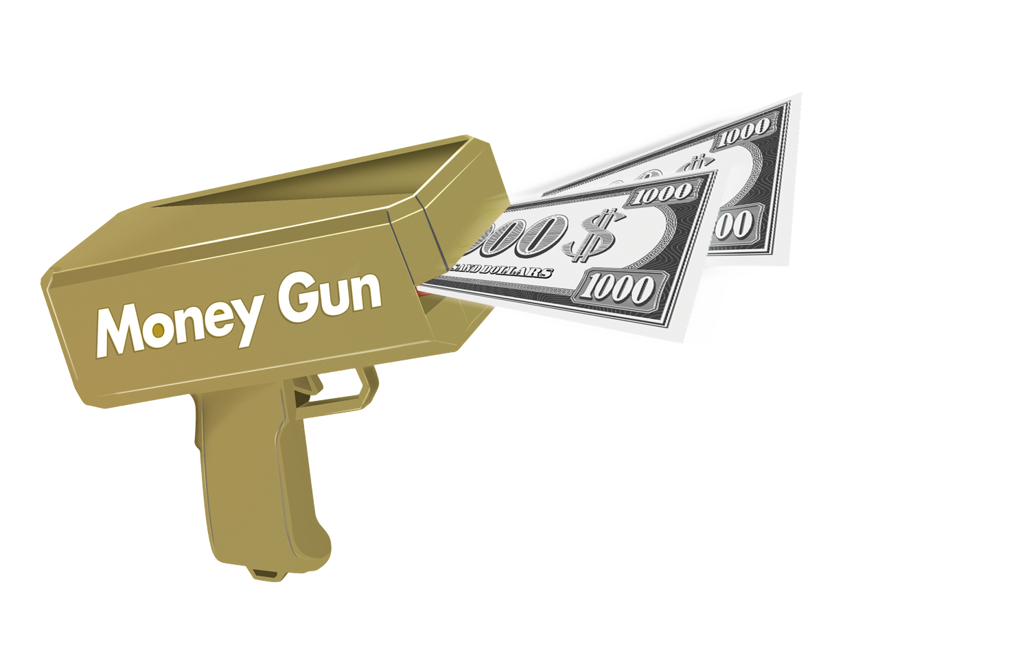Pocket Money - Pengepistol inkl. Papirpenge 100 stk.
