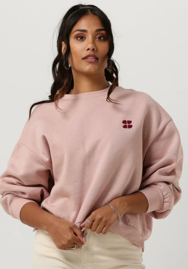 BY-BAR roze by-bar trui bibi short logo sweater