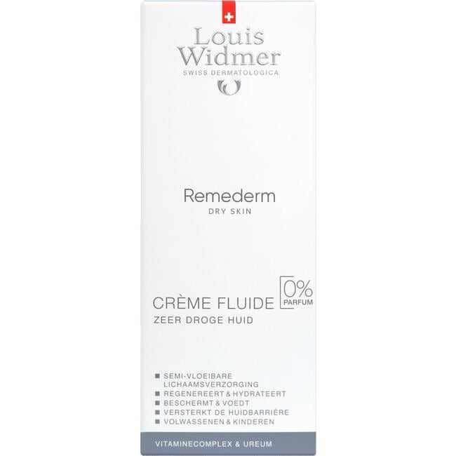 Louis Widmer Remederm Dry Skin Crème Fluide Zonder Parfum 200 ML