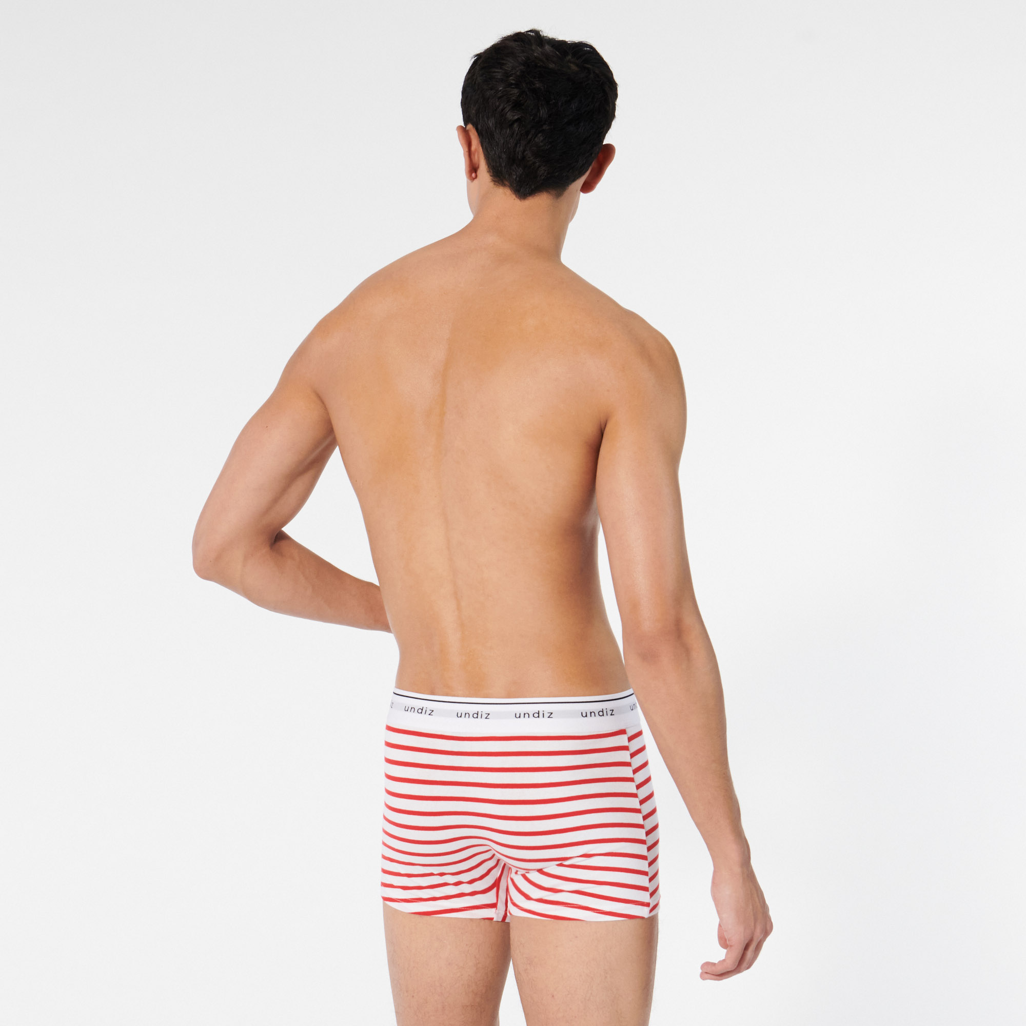 Boxer à rayures en coton