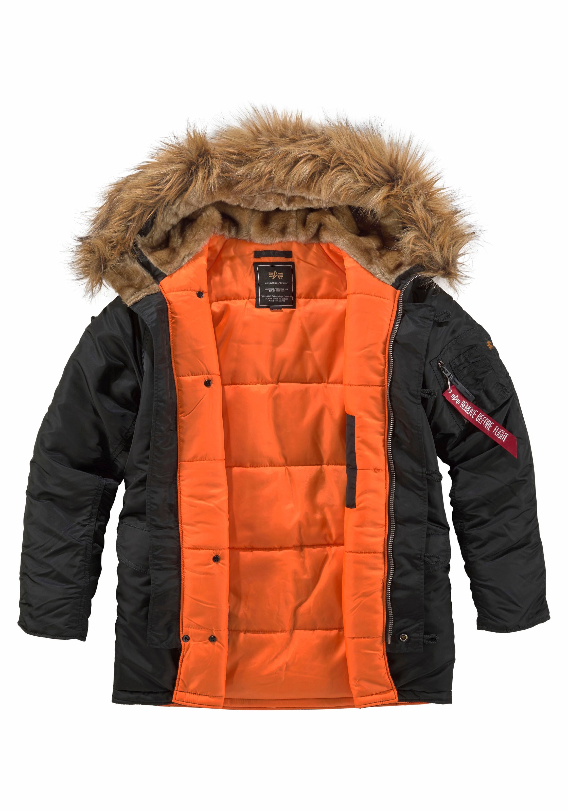 Alpha Industries Parka »N3B VF 59« mit Kapuze mit abnehmbarem Kunstfellkragen
