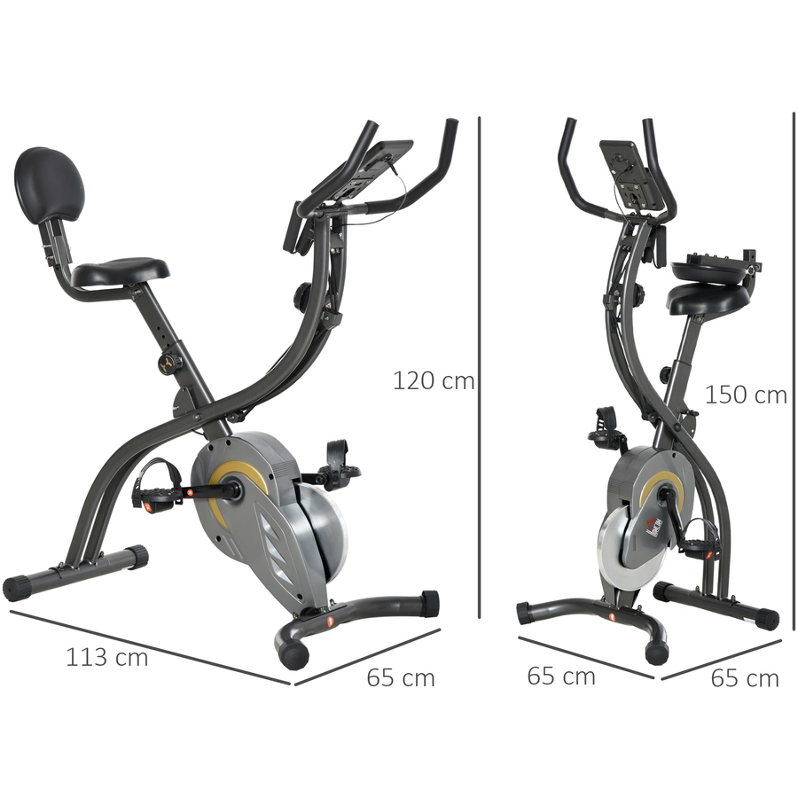 HOMCOM 2-in-1 Fahrradtrainer schwarz, grau