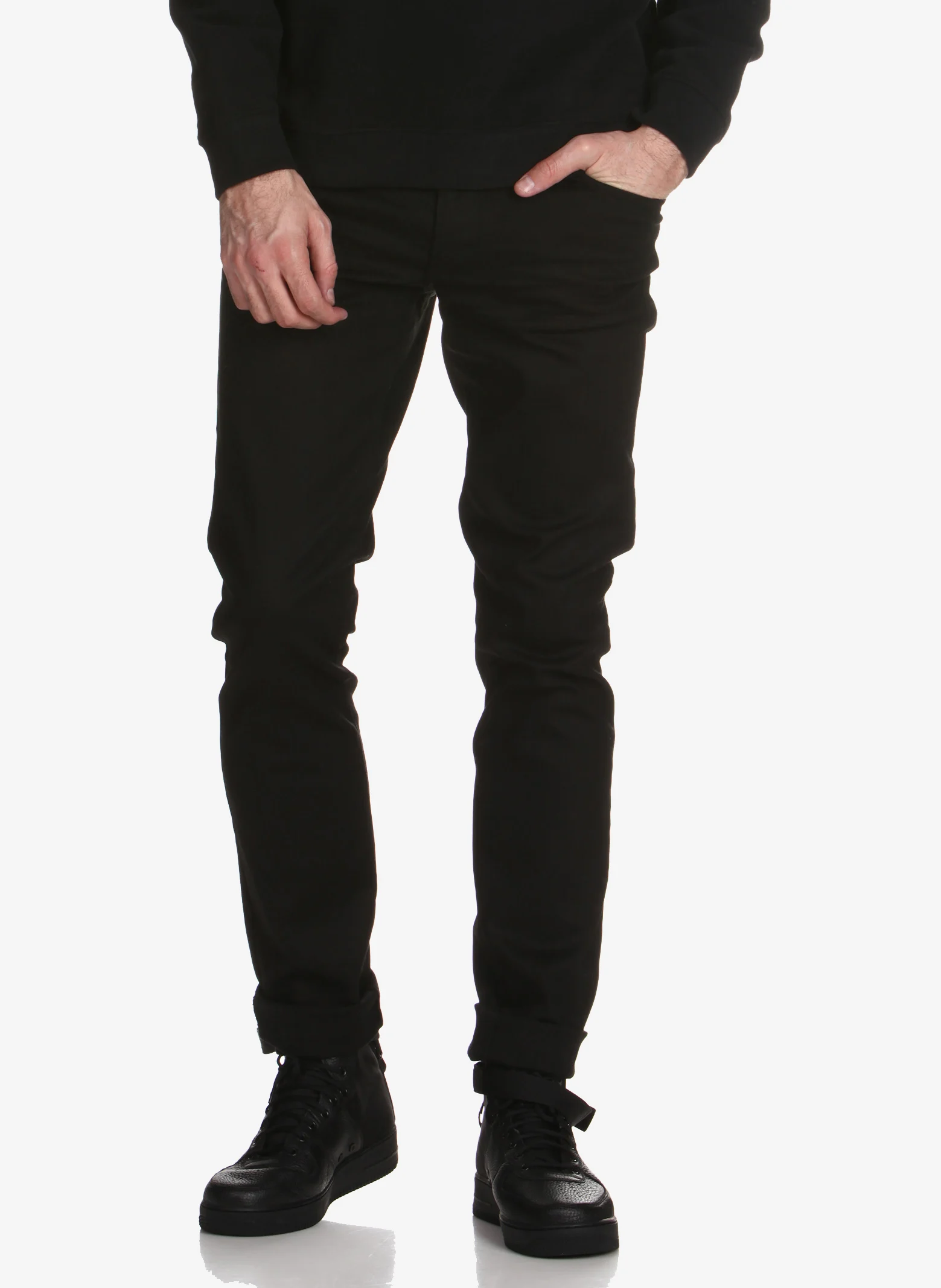 Jean slim-fit taille normale | Noir