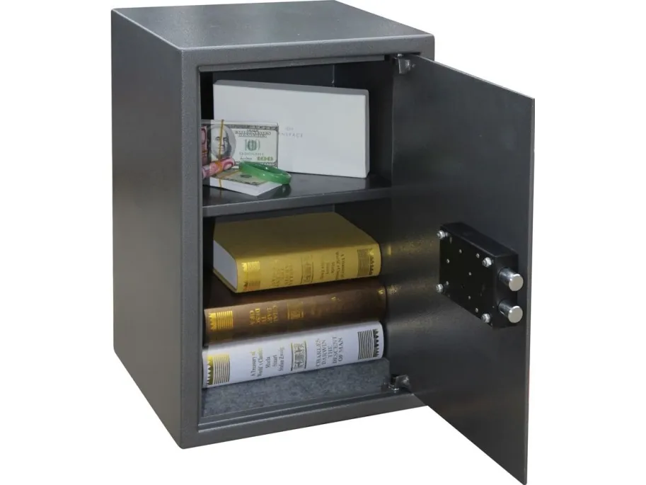 Phoenix Safe Co. SS0804K, Grafit, Metallic, Flad nøgle, 51 L, Stål, Gulv, 350 mm