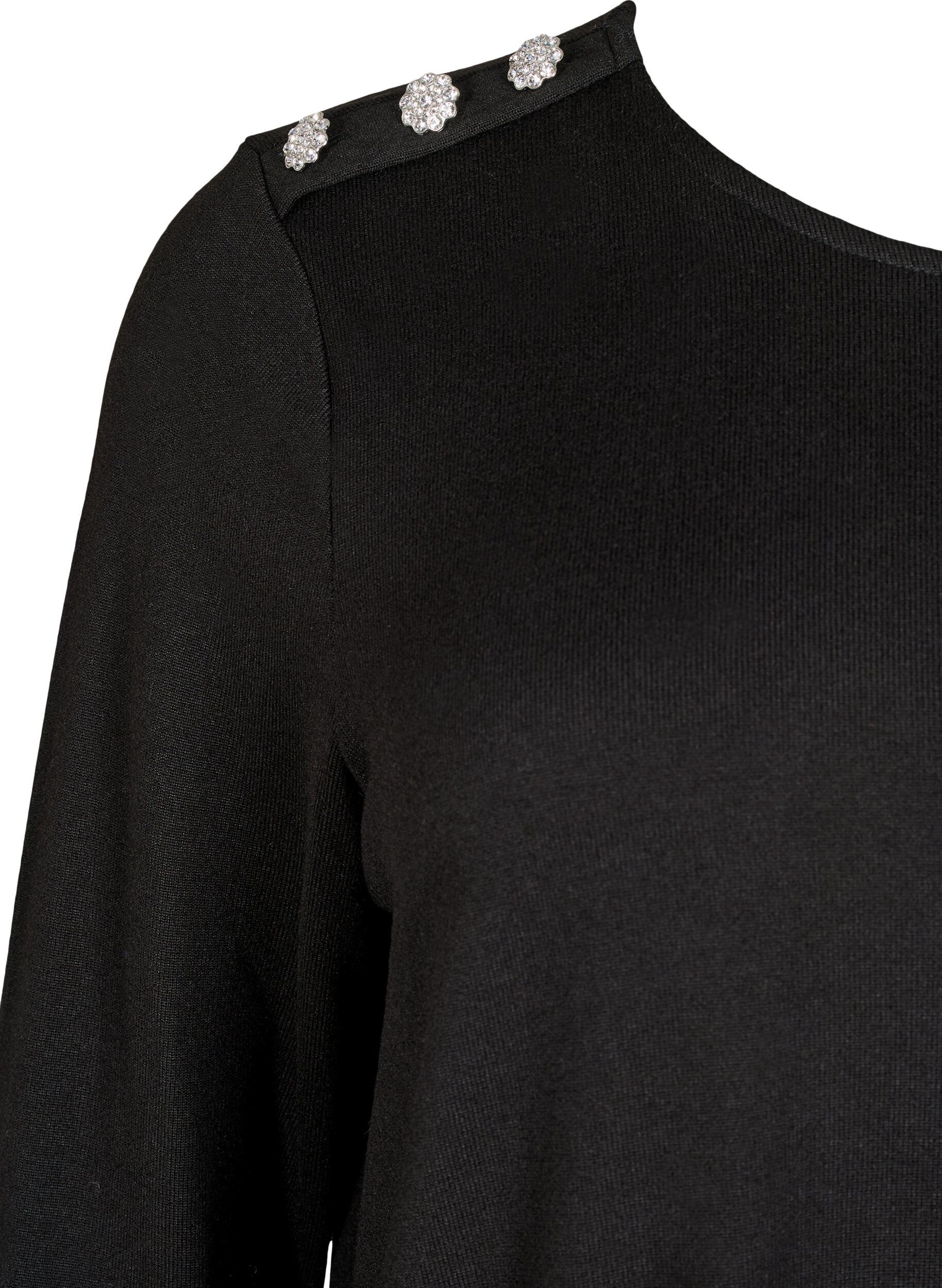 Bluse med pynteknapper