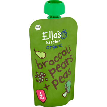 Ella's Kitchen Peren, doperwten + broccoli 4+ biologisch 120 g