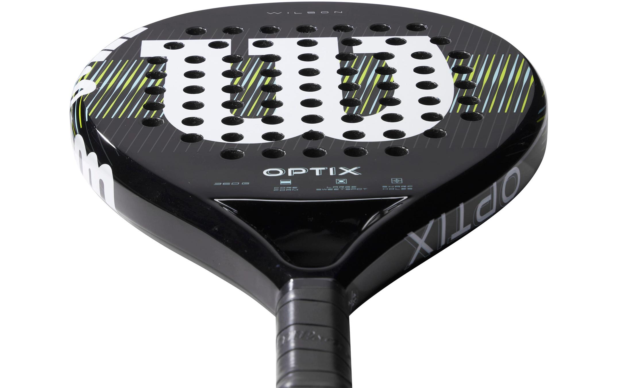 Padelracket Optix V1 SchwarzPadelschläger mit Carbon Rahmen