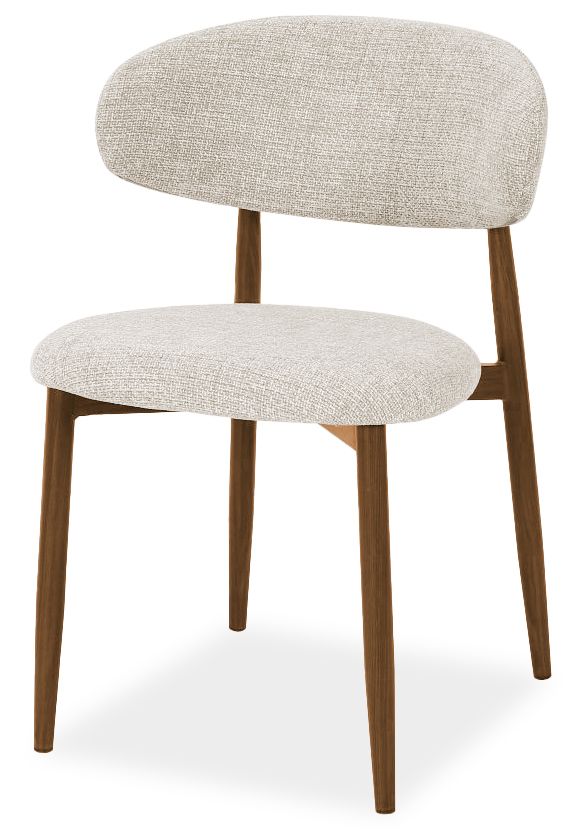 Eetkamerstoel Beige Walnut Kumo B52 x D56 x H77 cm