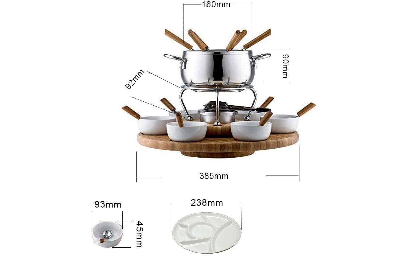ohmex Fondue »OHM-FND-2229 29 Teile« Holzart: Bambus (China)