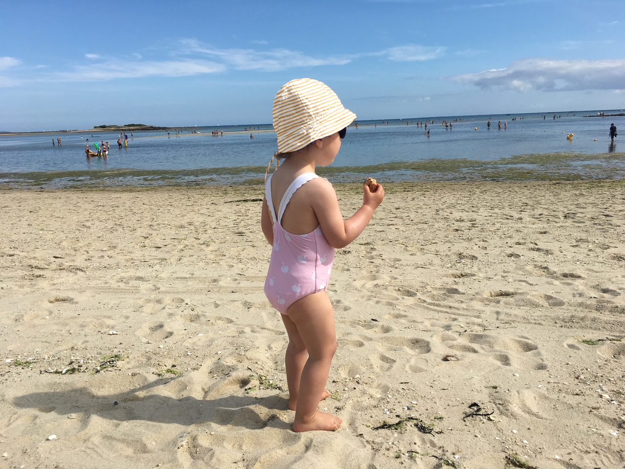 Chapeau Soleil Charlotte Rayé Or Blanc