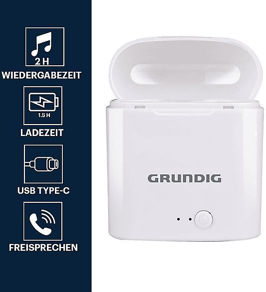 Grundig - Draadloze Oordopjes - Bluetooth - In Ear - Oplaadcase USB-C
